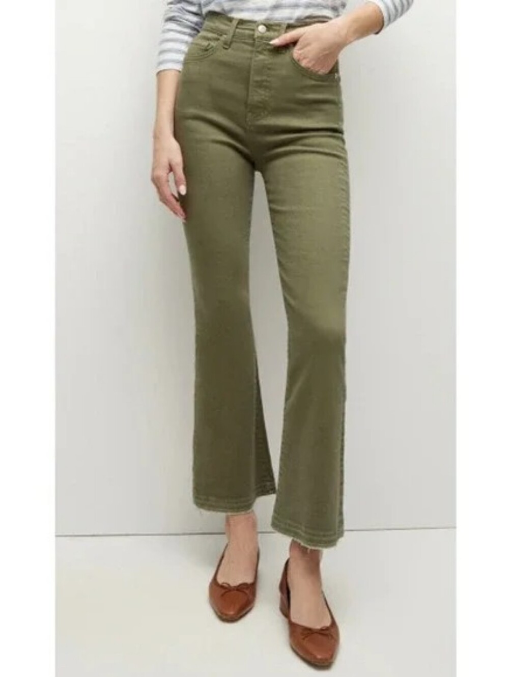 Veronica Beard Carson High Rise Ankle Flare 27